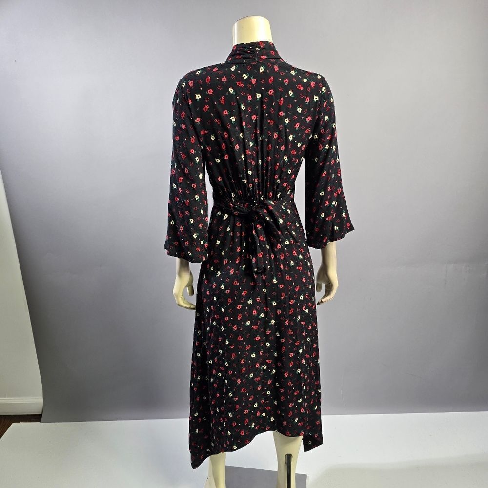 ba&sh Xs Black and White Asymmetrical Wrap Dress R9 - Picture 4 of 5